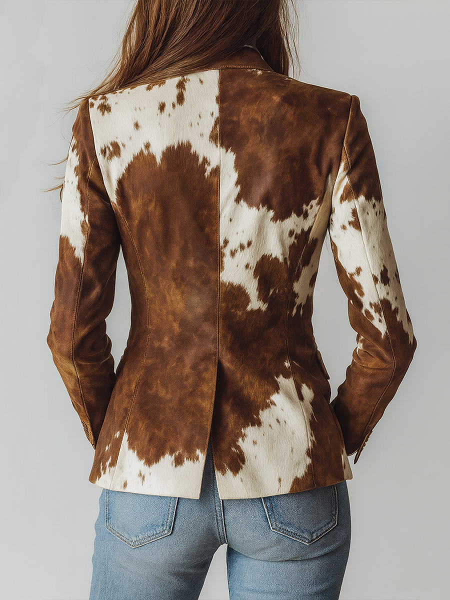 Agathe | Vintage Geprinte Eco-Verantwoorde Blazer