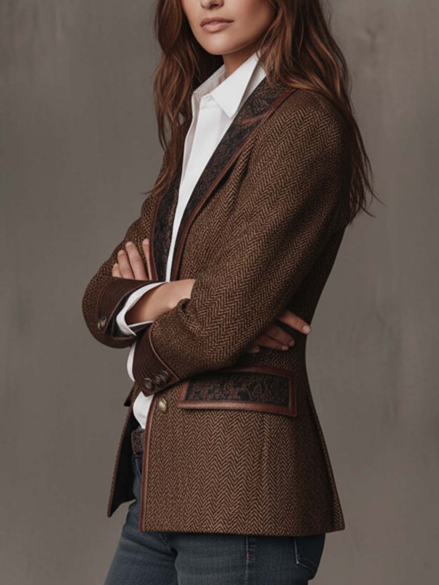 Gisèle | Blazer met Chevronprint