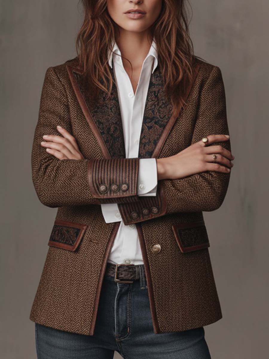 Gisèle | Blazer met Chevronprint