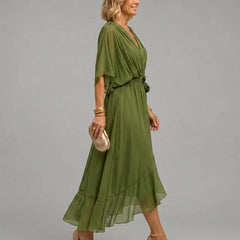 Monica™ | Elegant V-Neck Dress