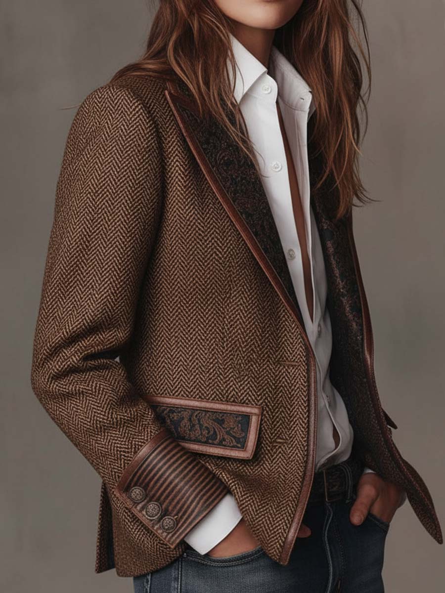 Gisèle | Blazer met Chevronprint