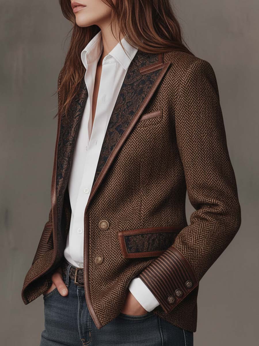 Gisèle | Blazer met Chevronprint