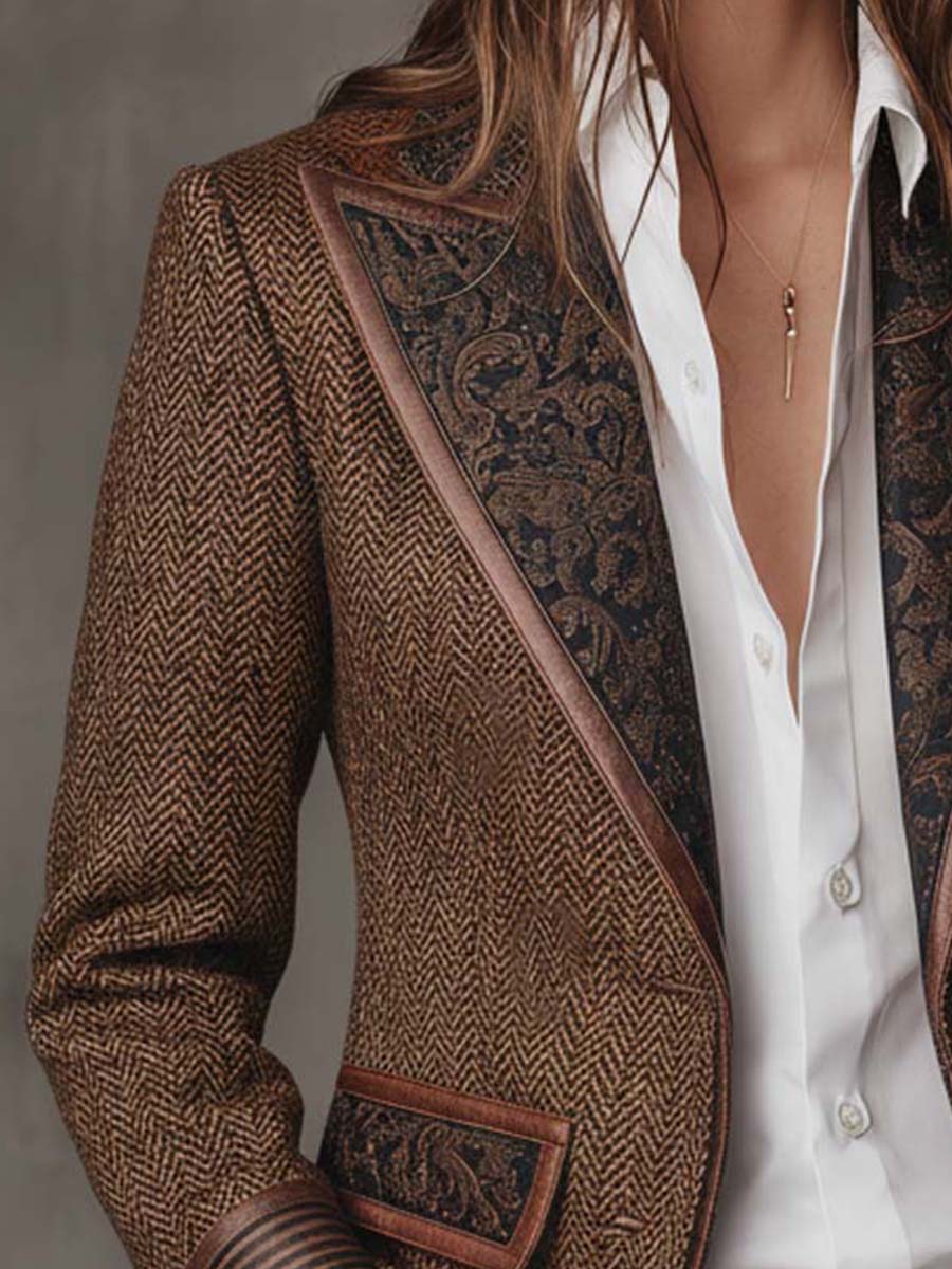 Gisèle | Blazer met Chevronprint