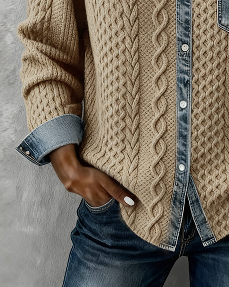 Clara | Gebreide Blouse met Kabelpatroon