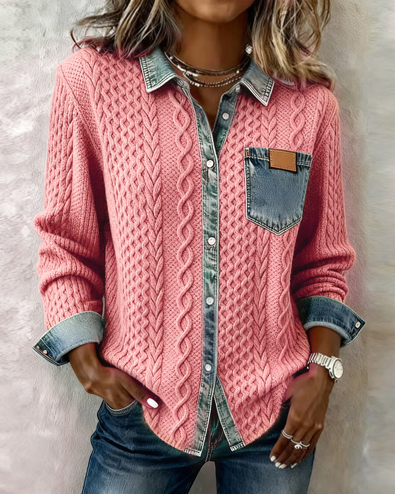 Clara | Gebreide Blouse met Kabelpatroon