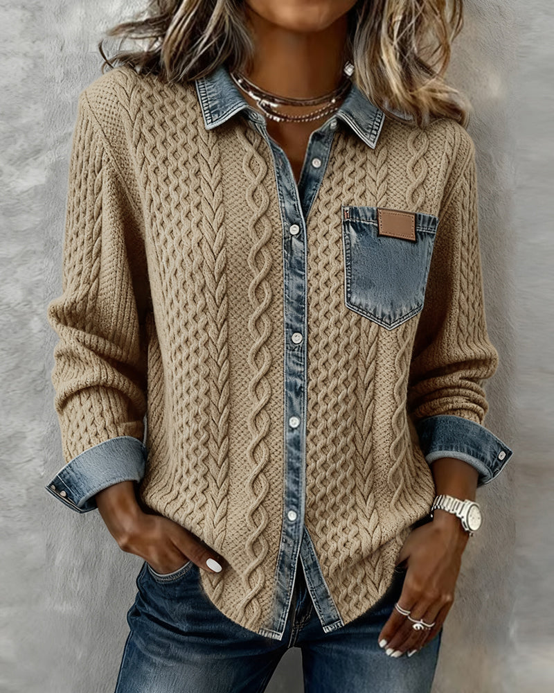 Clara | Gebreide Blouse met Kabelpatroon