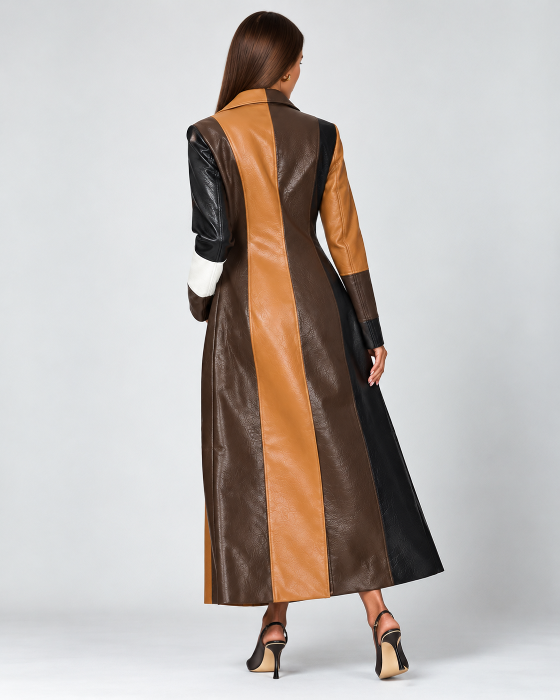 Mara™ | Elegante Lange Jas Met Patchwork