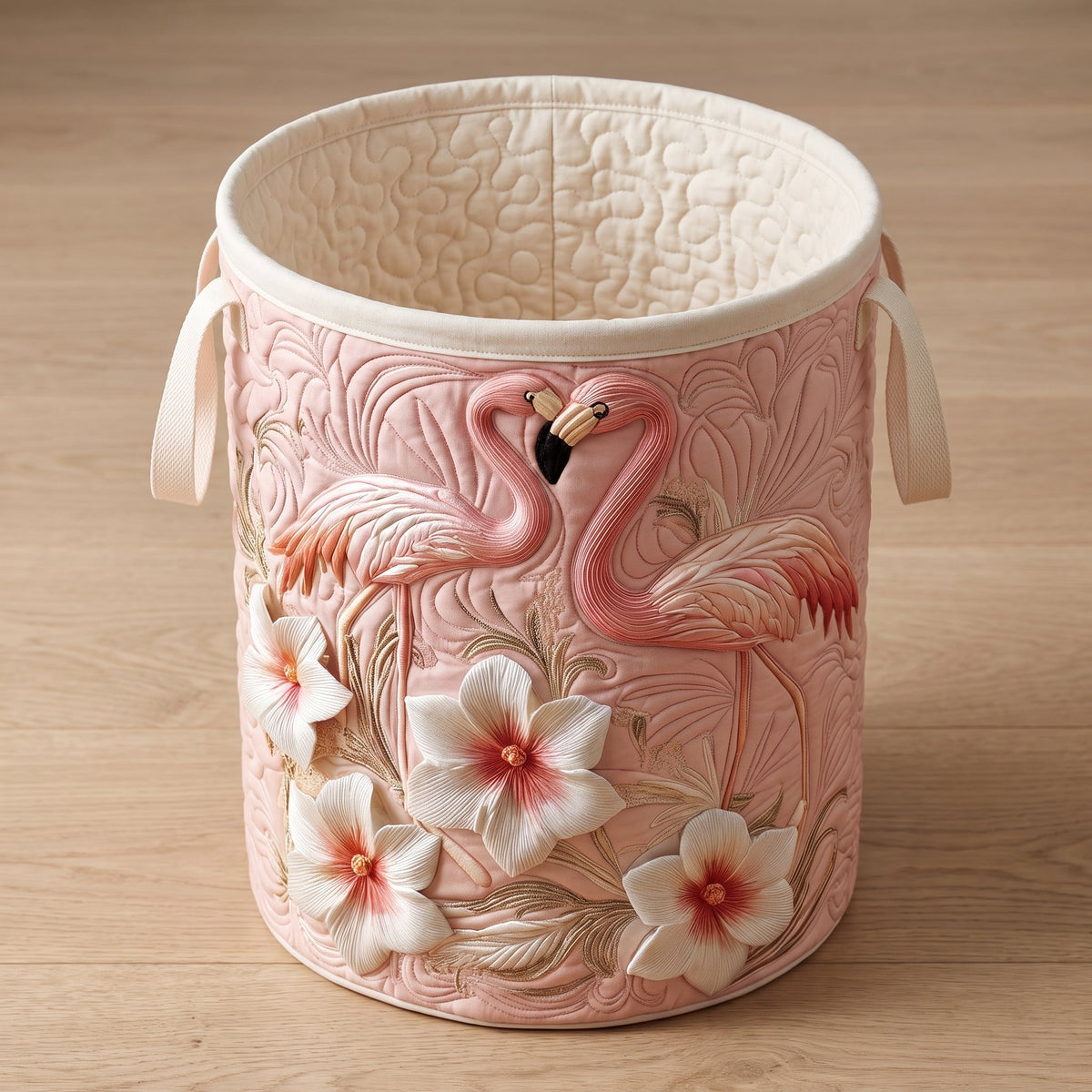 Floraal Flamingo / Gequilt Mand