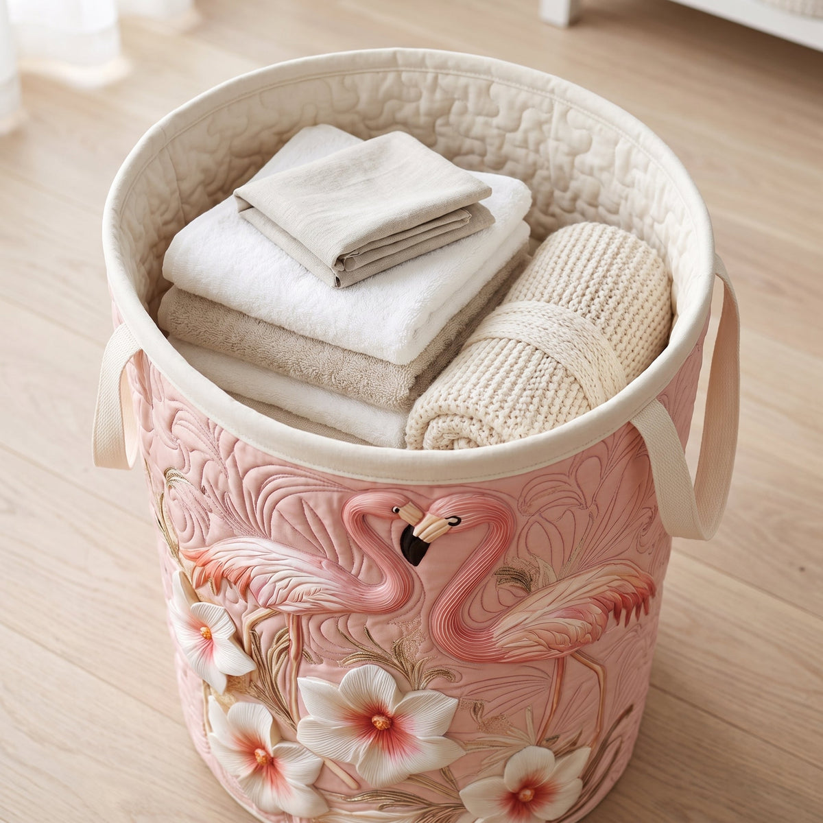 Floraal Flamingo / Gequilt Mand