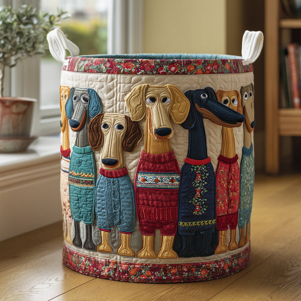 Vrolijke Snorharen / Gequilt Mand