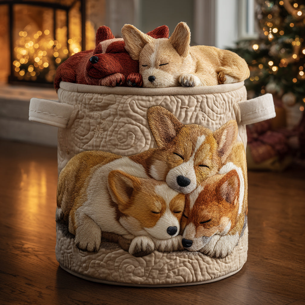 Corgi op Vakantie / Gequilte Mand