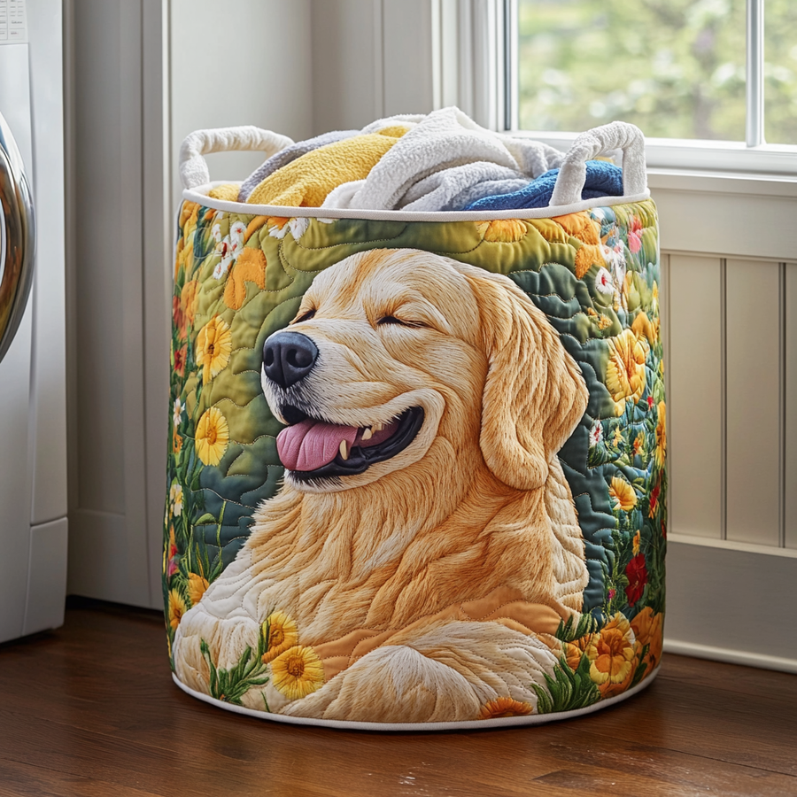 Bloemige Golden Retrievers / Gequilt Mand