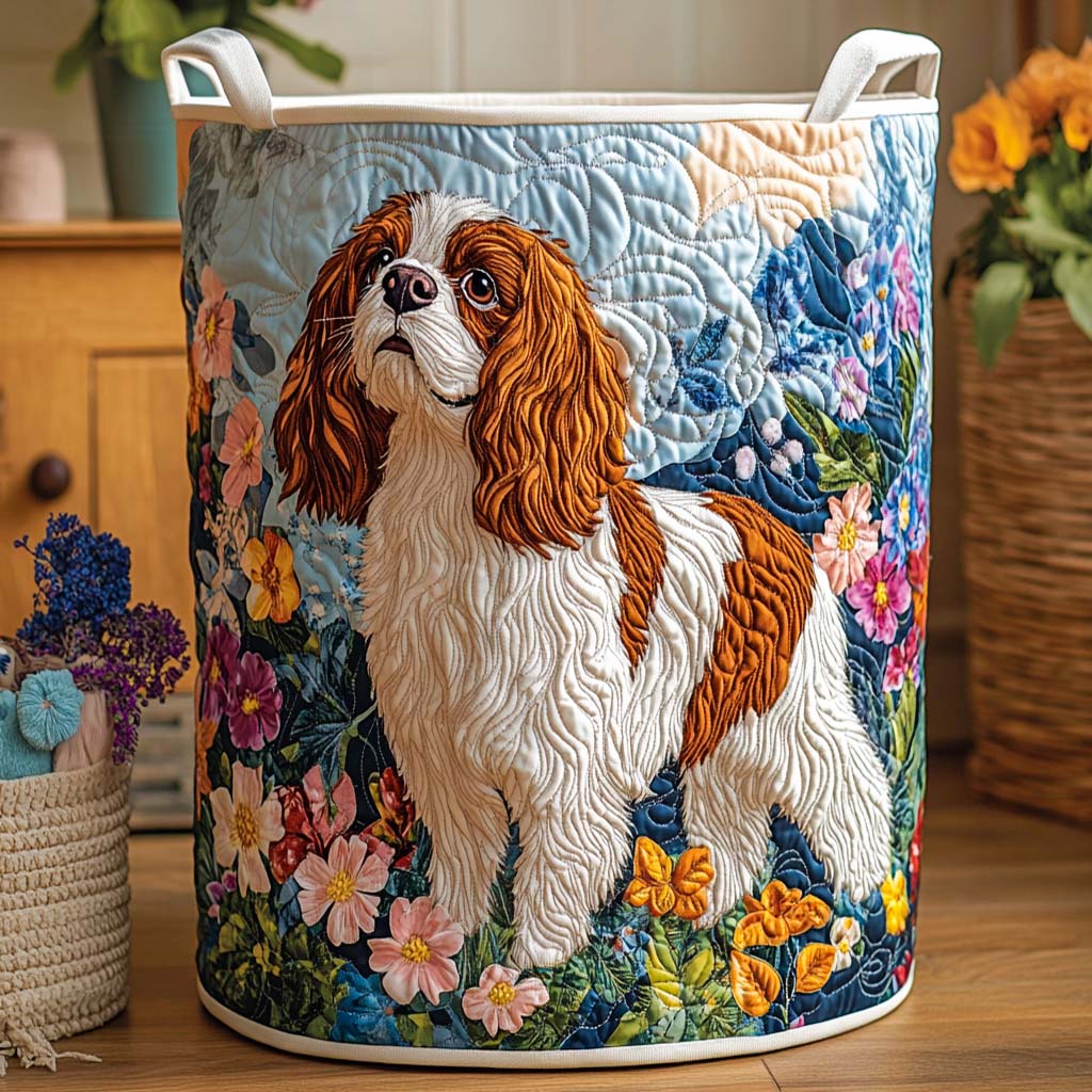 Bloemen / Gequilt Boodschappenmand