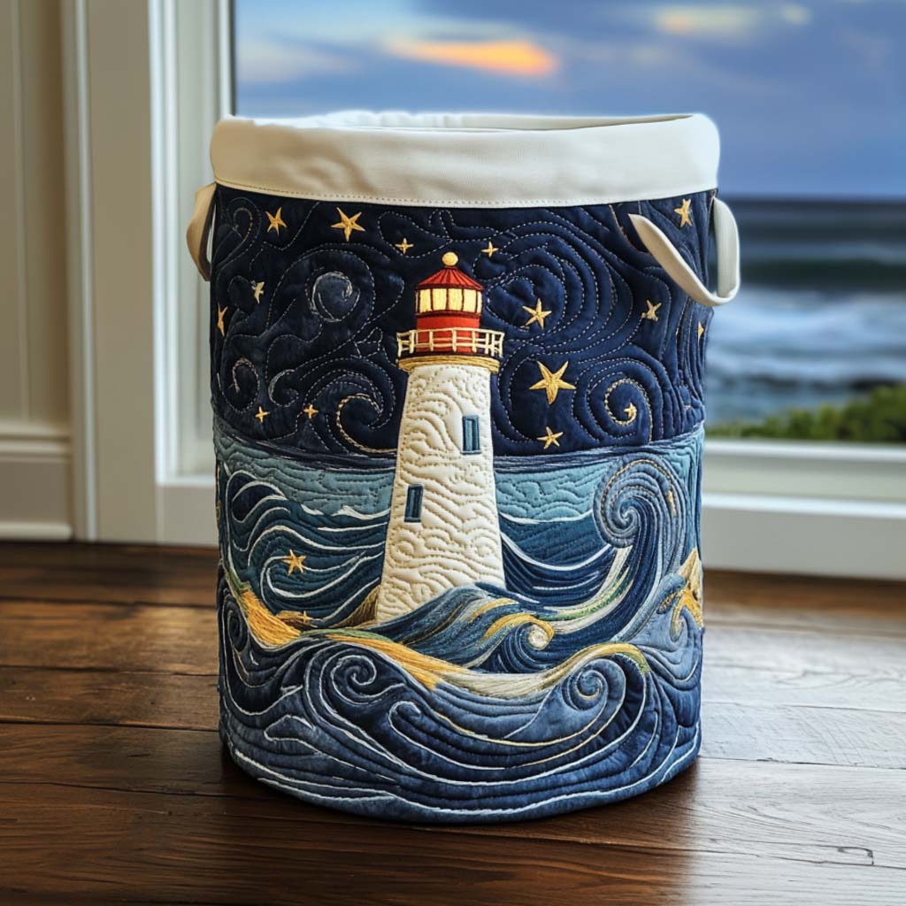 Vuurtoren bij Dusk / Gequilt Mand