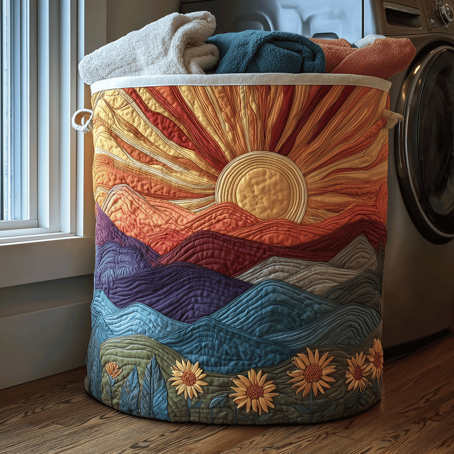 Prairie bij Dageraad / Gequilt Mand