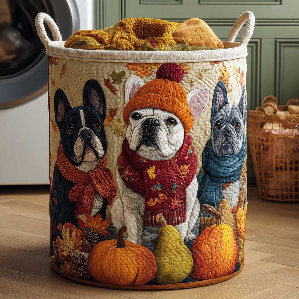 Trio van Knuffelige Bulldogs / Gequilte Mand