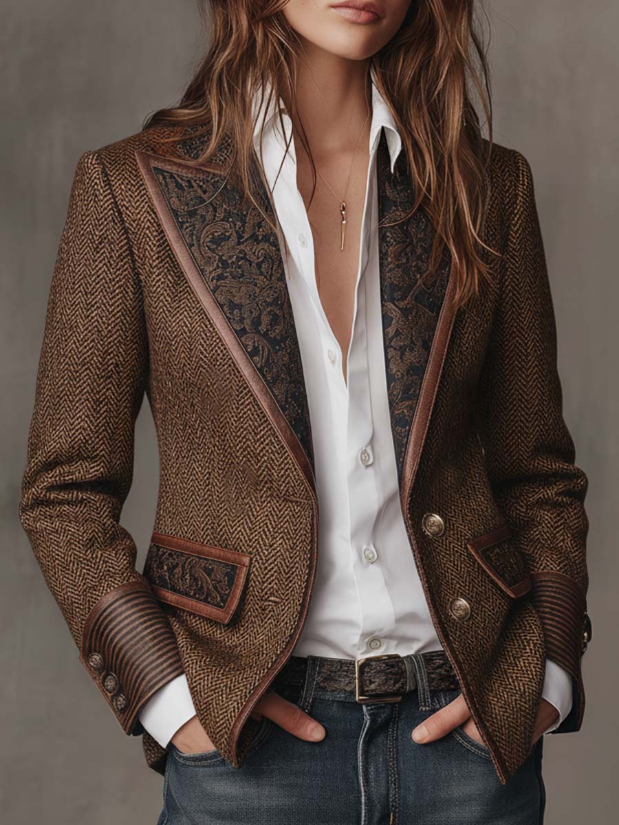 Gisèle | Blazer met Chevronprint