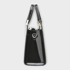Maison Verdelle - Handtas met glanzend krokodillenleerpatroon