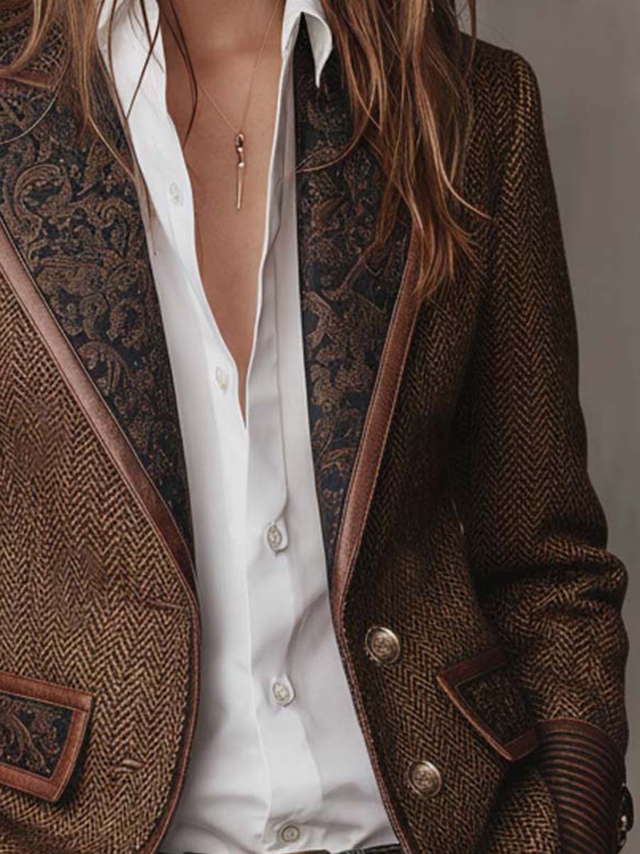 Gisèle | Blazer met Chevronprint