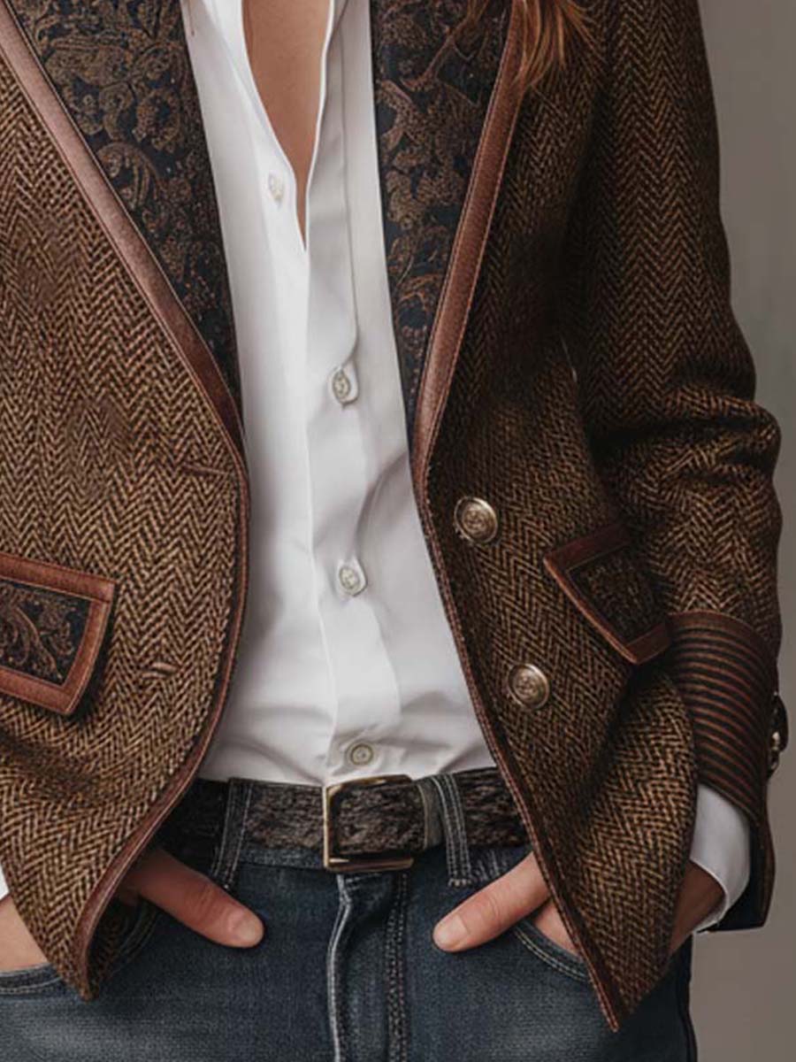 Gisèle | Blazer met Chevronprint
