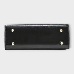 Maison Verdelle - Handtas met glanzend krokodillenleerpatroon