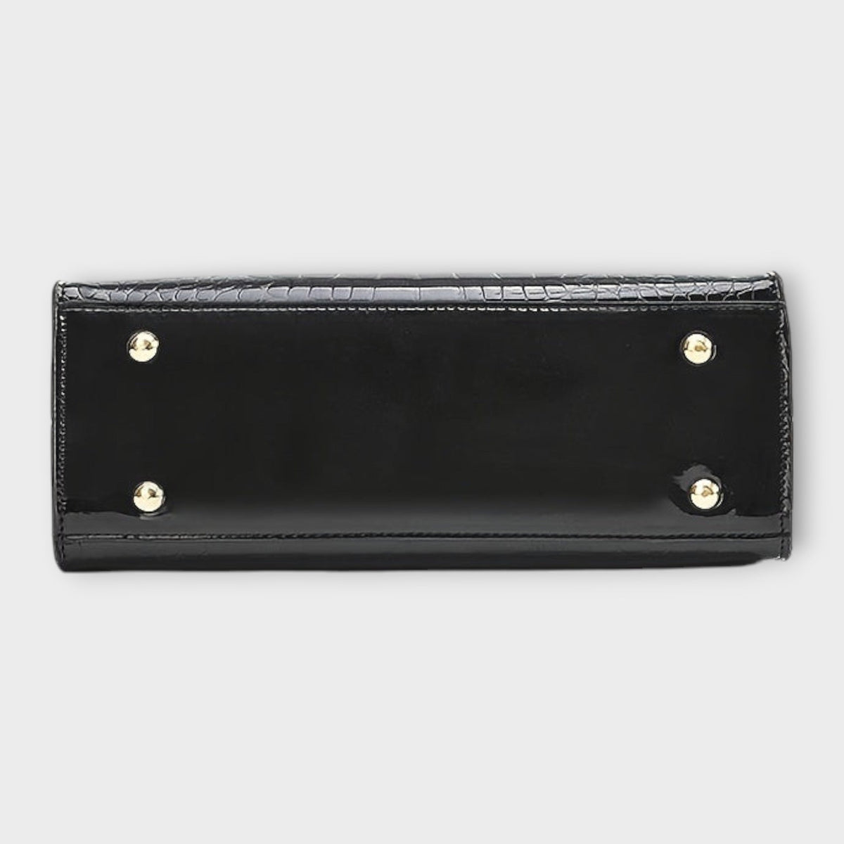 Maison Verdelle - Handtas met glanzend krokodillenleerpatroon
