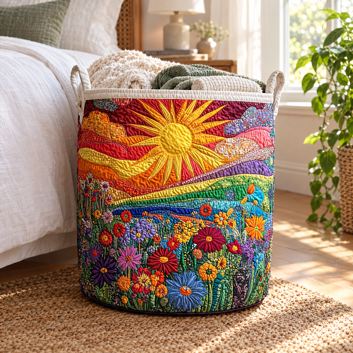 Zonnige Verwennerij / Gequilt Mand