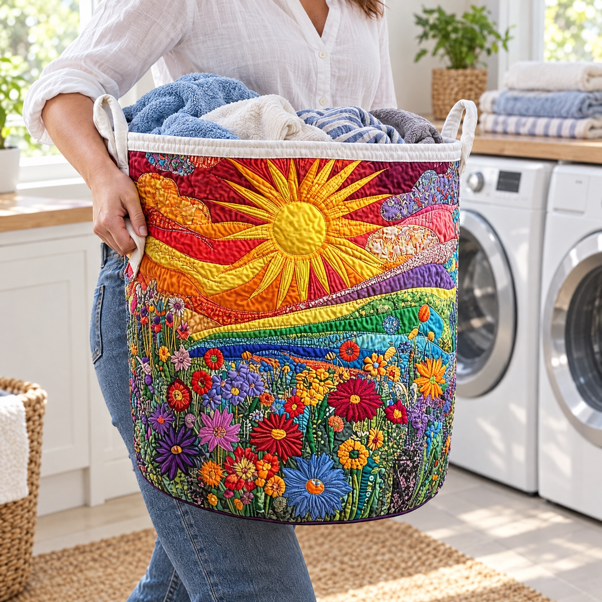 Zonnige Verwennerij / Gequilt Mand