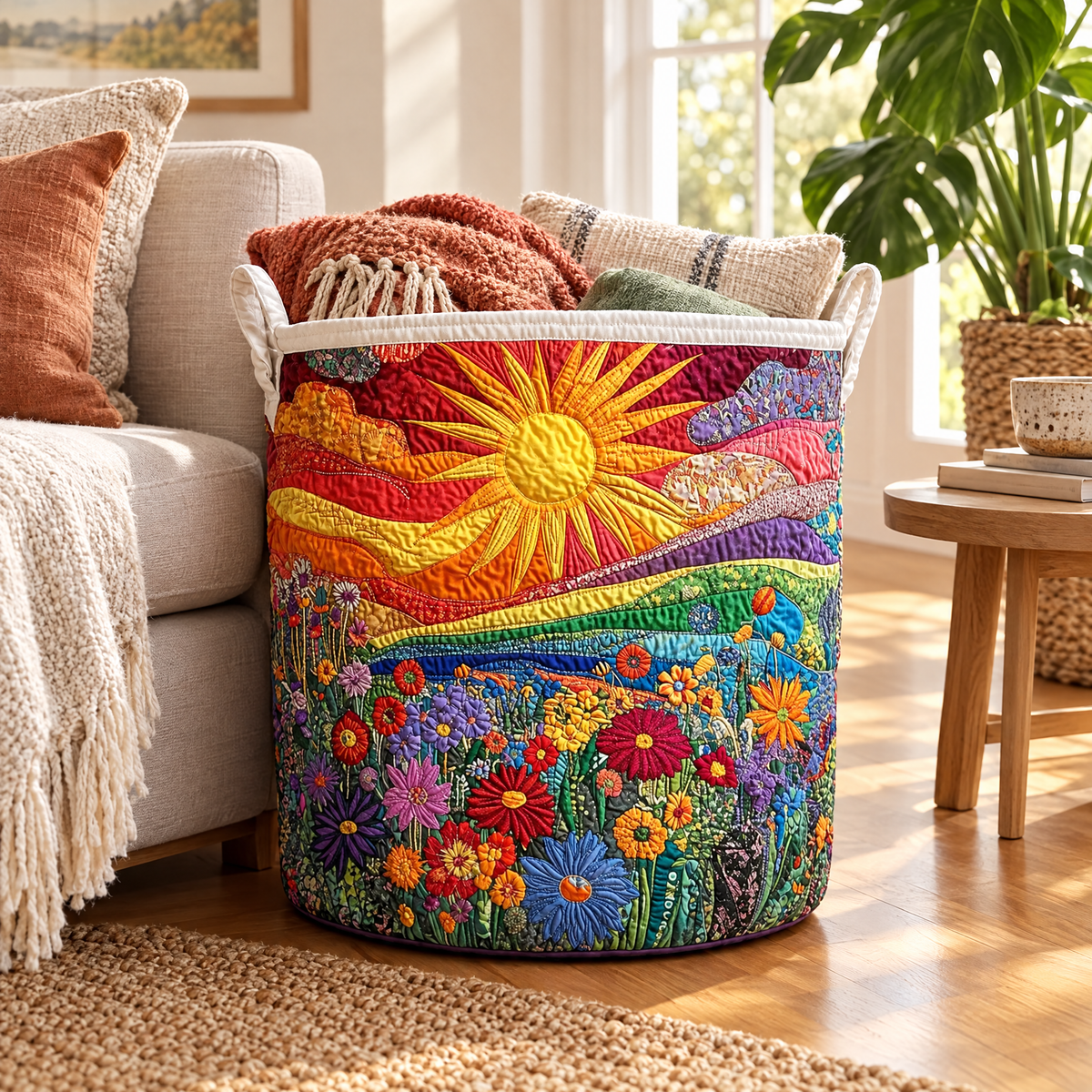 Zonnige Verwennerij / Gequilt Mand