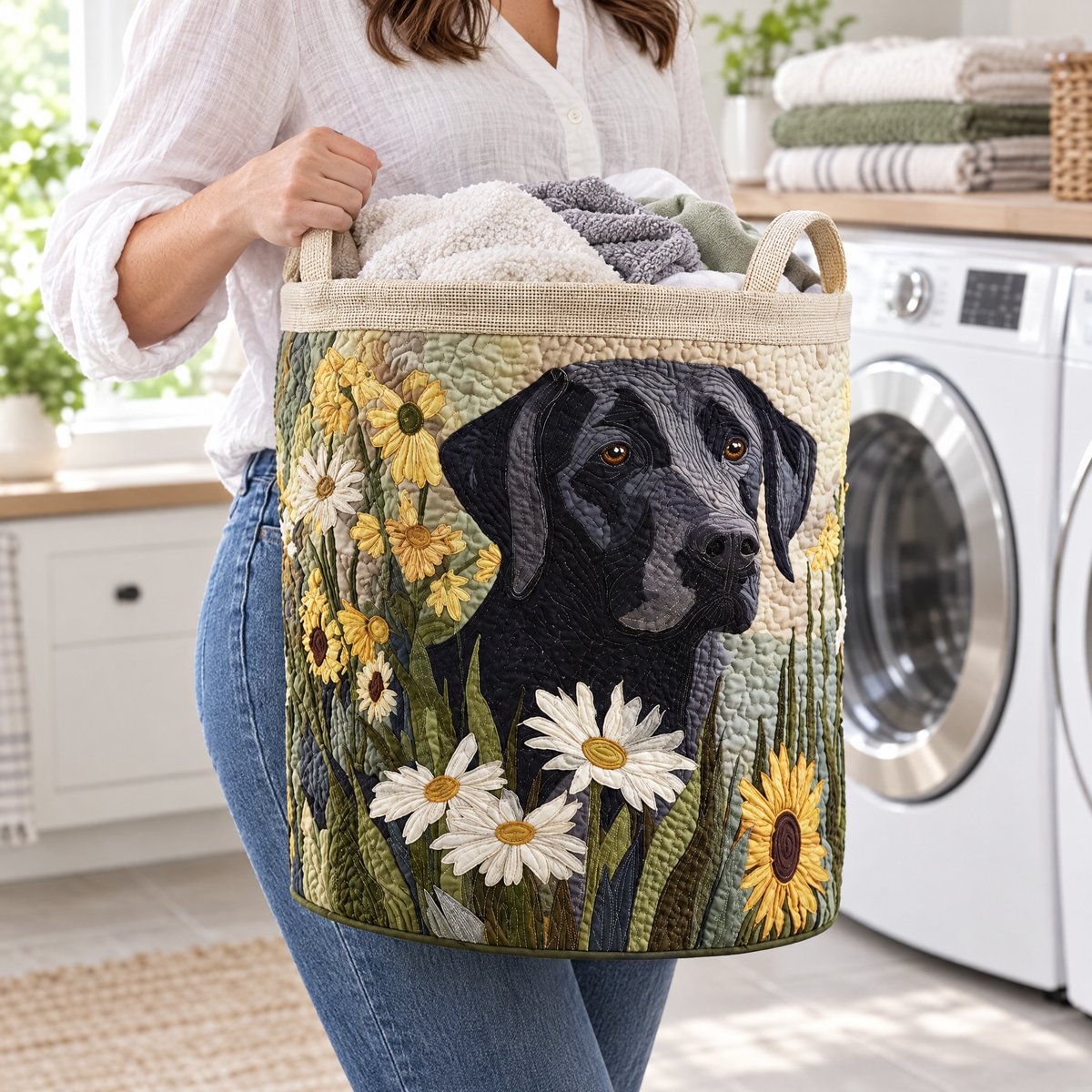 Floral Black Lab / Gequilte Mand