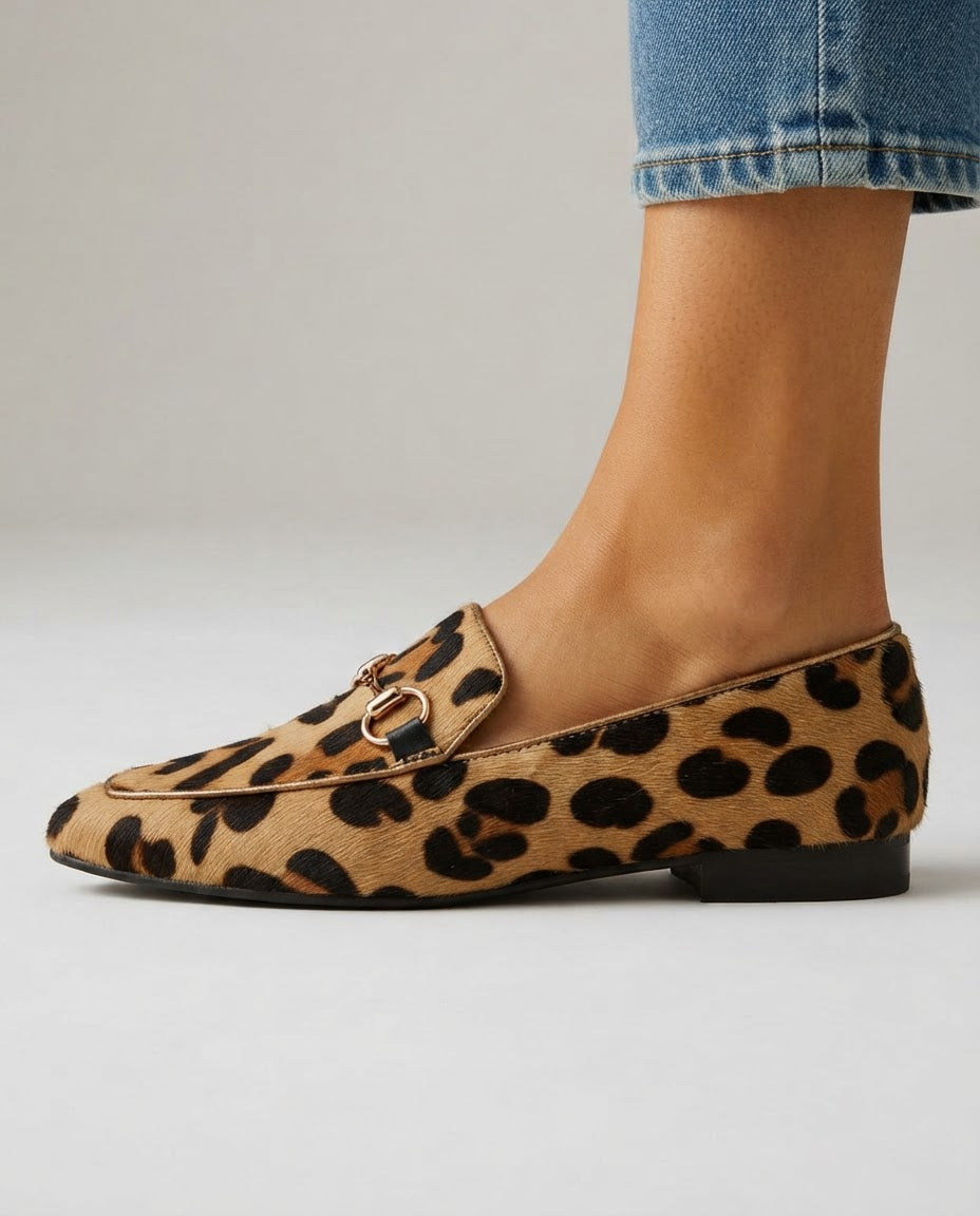 Serena Loafer — Luipaard met Bit