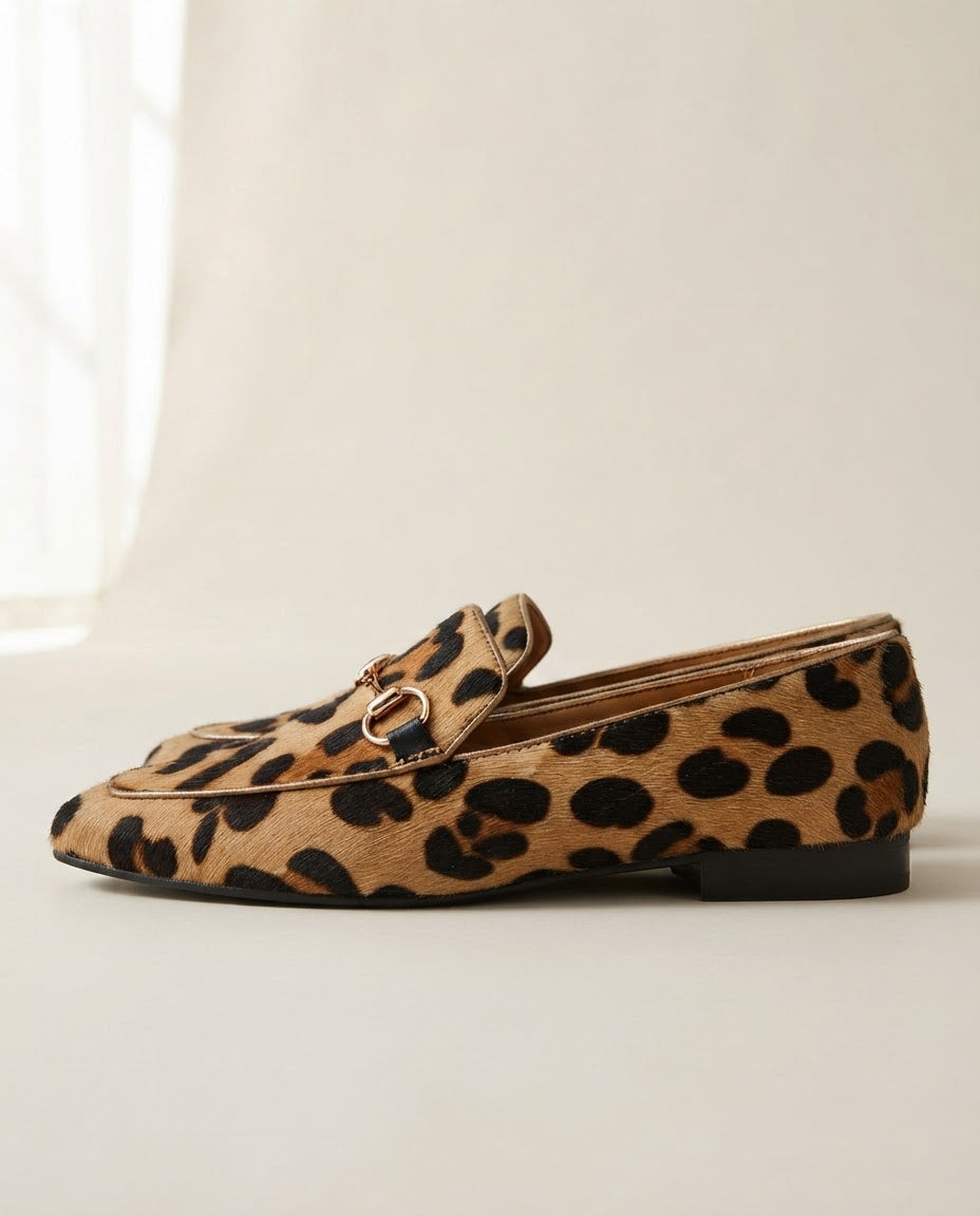 Serena Loafer — Luipaard met Bit