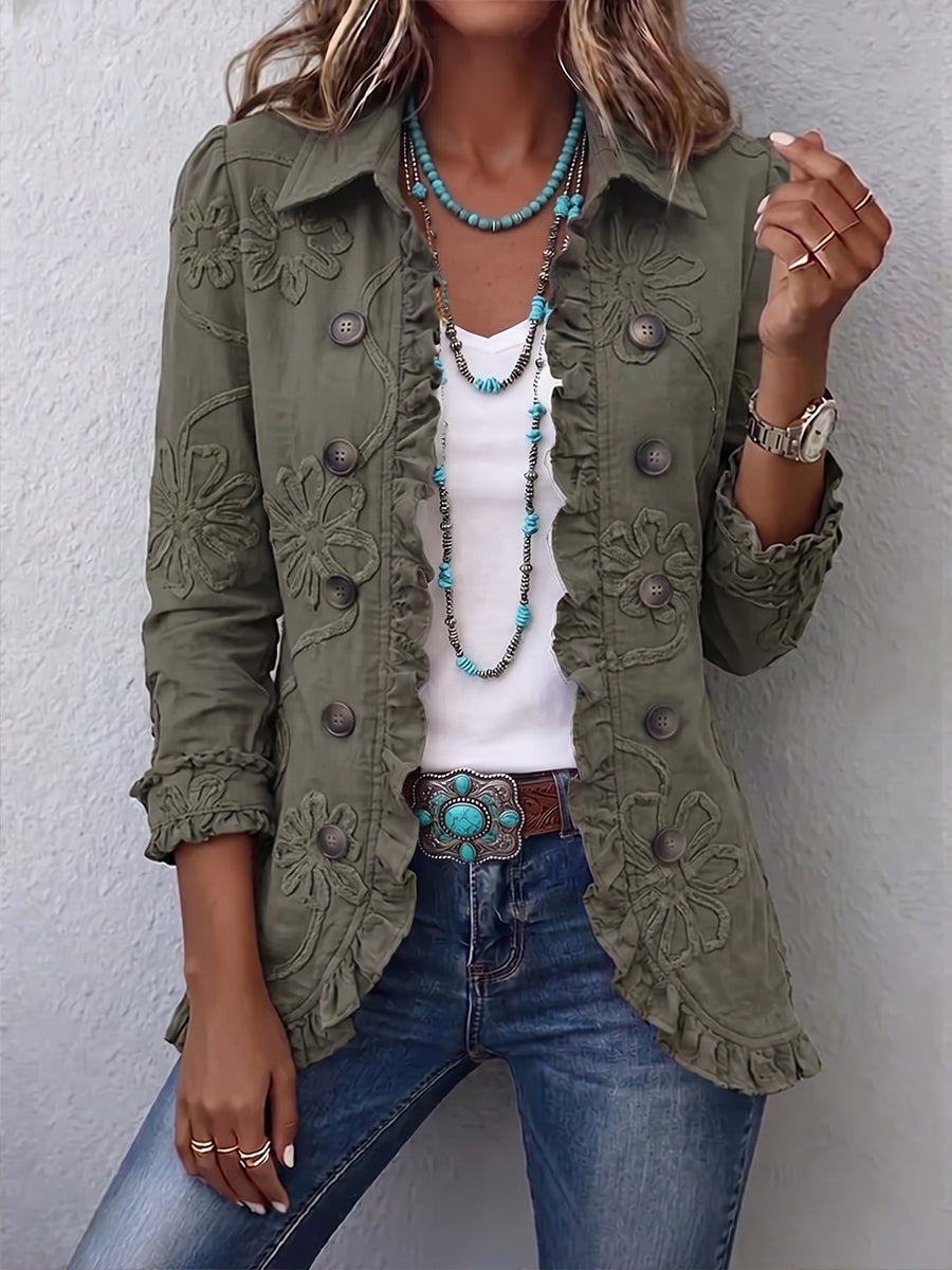 Faustine | Geborduurd Boheemse Utility Jacket